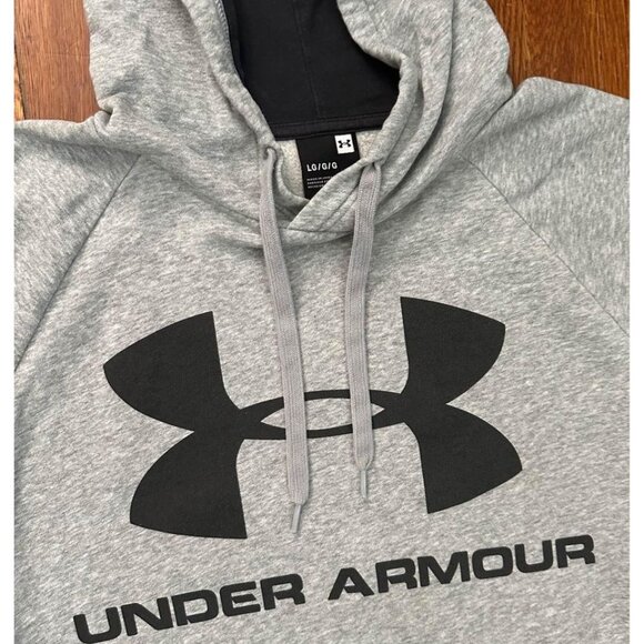 Under Armour Rival Fleece Big Logo Hoodie (Large) Gray - Picture 3 of 8